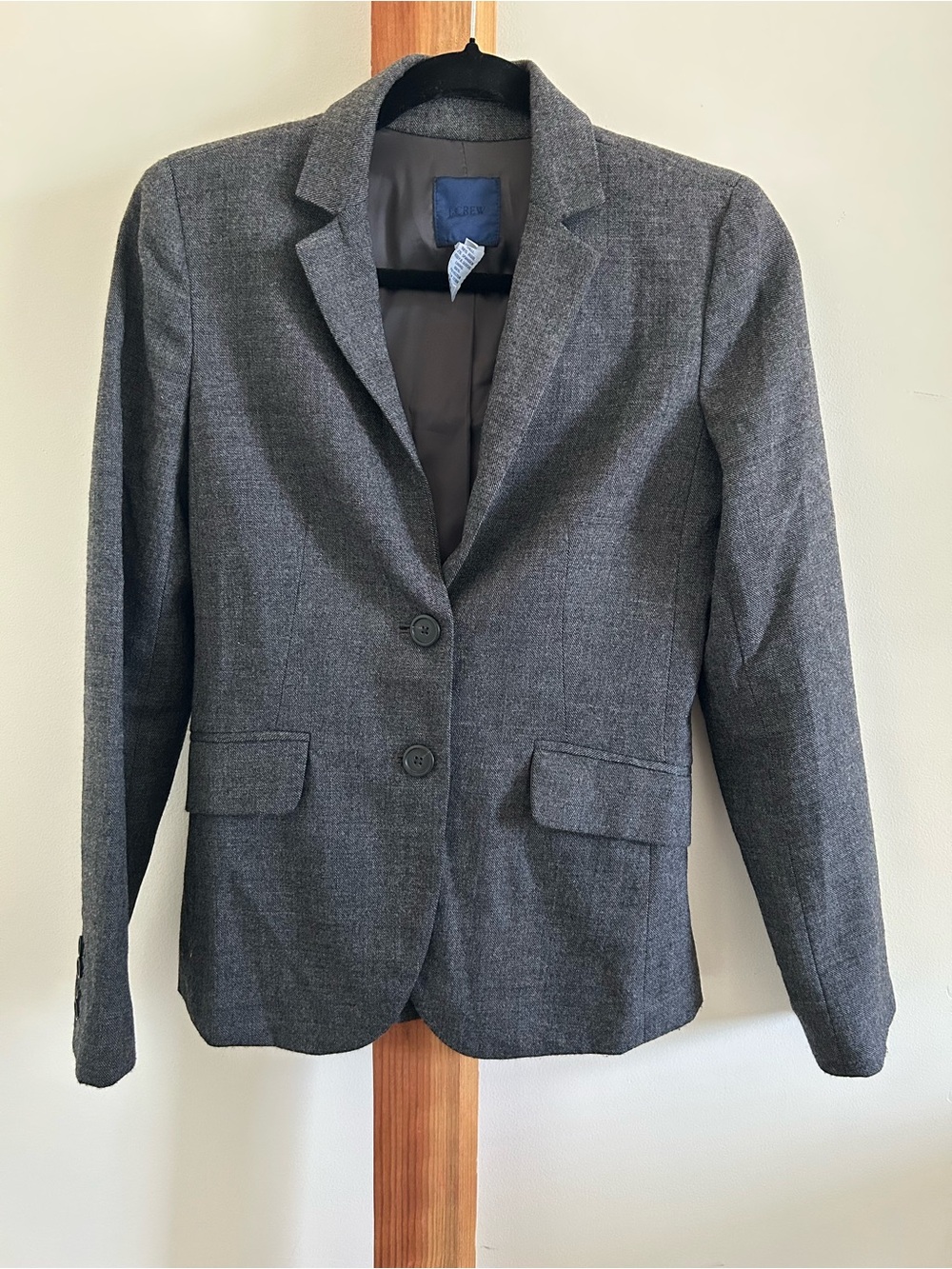 J. Crew Gray Two-Button Tailored Blazer